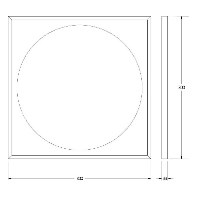 Зеркало с LED-подсветкой настенное ECLIPSE DEFESTO 80x80 см, DF 2228 фото в интернет-магазине Русалия