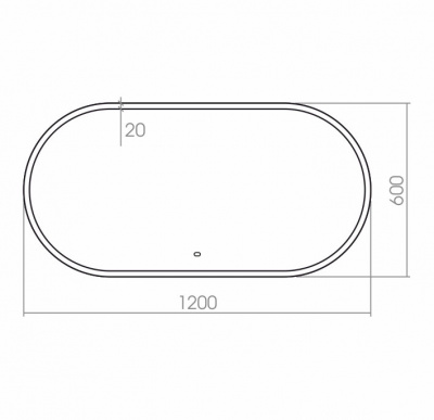 Зеркало AZARIO Виола 600х1200 c подсветкой и диммером, сенсорный выключатель (ФР-00001528) фото в интернет-магазине Русалия