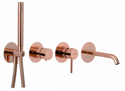 Смеситель для ванны Remer X Style X96S03ROXXRL, медь глянцевая фото в интернет-магазине Русалия