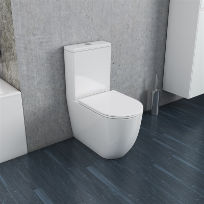 Унитаз OWLT190301 с бачком OWLT190301/2 Vind Cirkel-GL с сиденьем микролифт OWL фото в интернет-магазине Русалия