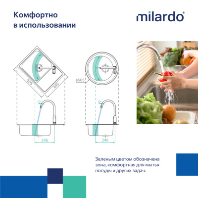Смеситель для кухни Milardo (RORBNFJM05) фото в интернет-магазине Русалия