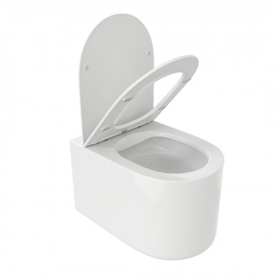 Унитаз TANARO Aria MW ТЕРМООБЖИГ (не плёнка) подвесной безободковый белый матовый Ceruttispa CT9236 (490х365х355) фото в интернет-магазине Русалия