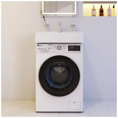 M85AWCC0602WG X-Joy, Раковина над стиральной машиной, литьевой мрамор, 60 см, белый глянец Am.Pm фото в интернет-магазине Русалия