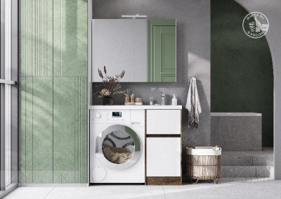 Зеркальный шкаф AQUATON Лондри 100 1A267302LH010 фото в интернет-магазине Русалия