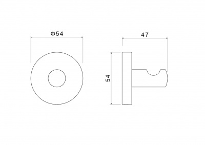 Крючок AQUATEK, матовый черный AQ4201MB ОБЕРОН фото в интернет-магазине Русалия