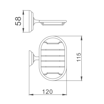 Мыльница Haiba HB1502-1, хром фото в интернет-магазине Русалия
