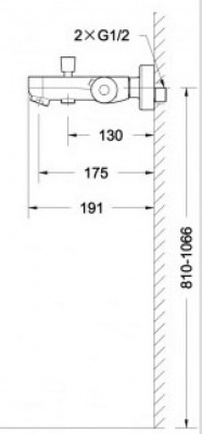 Термостатический смеситель для ванны Stream F63984C-01B Bravat фото в интернет-магазине Русалия