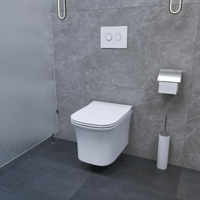 Унитаз MARMOLADA Aria подвесной безободковый Ceruttispa CT7778 (485x360x350) фото в интернет-магазине Русалия