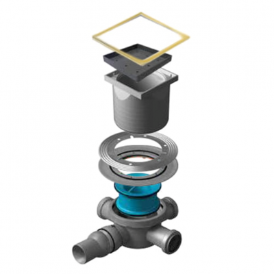 Точечный трап Pestan Confluo Standard 15х15 Ceramic Gold (13000121) фото в интернет-магазине Русалия