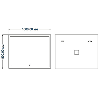 Зеркало AZARIO Minio 1000х800 влагостойкое c подсветкой и диммером (CS00071910) фото в интернет-магазине Русалия