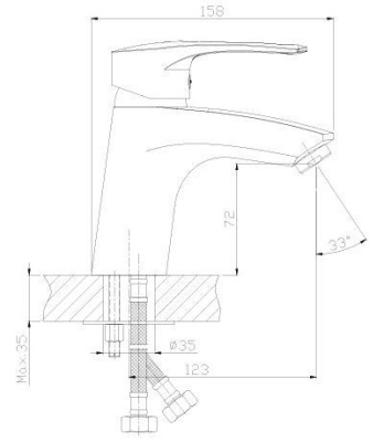 Смеситель для раковины Rossinka T (T40-11) фото в интернет-магазине Русалия