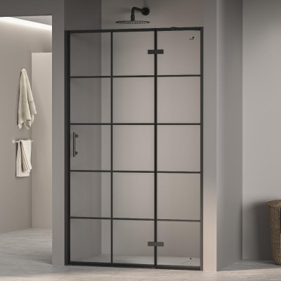 Душевая дверь RGW PA-07B R 1200, стекло прозрачное, профиль черный фото в интернет-магазине Русалия