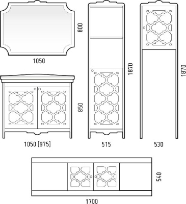 Зеркало "Манойр 105" Corozo фото в интернет-магазине Русалия