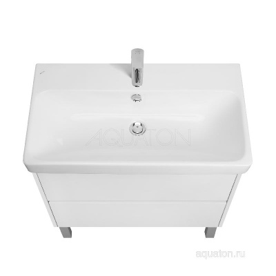 Тумба под раковину AQUATON Сканди 80 белый матовый, белый глянец 1A283001SD010 фото в интернет-магазине Русалия