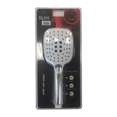 Лейка для душа Rose RH41-1, белый/хром фото в интернет-магазине Русалия