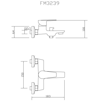 Смеситель Fmark для ванны (FM3239) фото в интернет-магазине Русалия