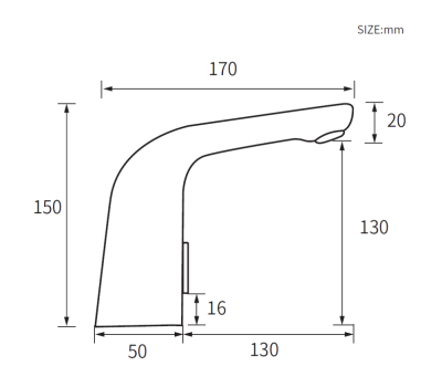 Смеситель для раковины ESKO сенсорный (SNR 26) фото в интернет-магазине Русалия