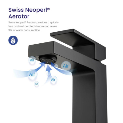 Смеситель для раковины Timo Selene черный (2061/03F) фото в интернет-магазине Русалия