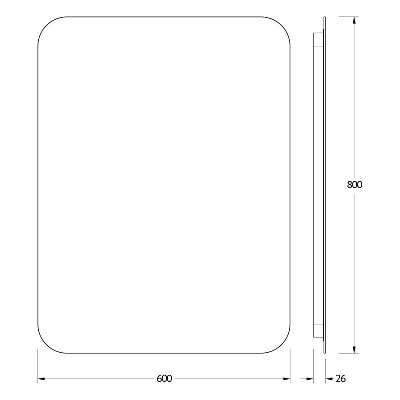 Зеркало с LED-подсветкой настенное OPTI DEFESTO 60x80 см, DF 2817 фото в интернет-магазине Русалия