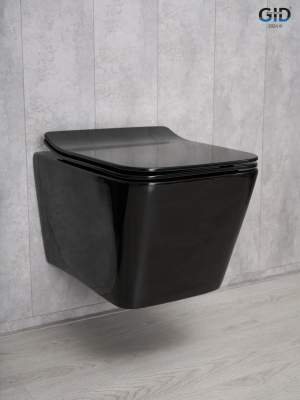 Унитаз подвесной Gid Tr2144BL 62224Y черная глянцевая 52x36x33.5 фото в интернет-магазине Русалия
