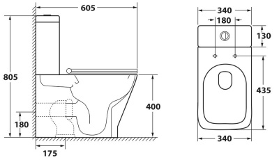 Унитаз OWLT200901 с бачком OWLT200901/2 Gap Ruta-G с сиденьем микролифт OWL фото в интернет-магазине Русалия