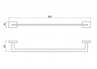 Полотенцедержатель 450 мм AQUATEK, матовый черный AQ4320MB ЛИБРА фото в интернет-магазине Русалия