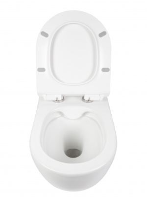 BOND F02-10 Унитаз подвесной безободковый с сиденьем с микролифтом фото в интернет-магазине Русалия