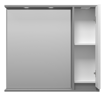 Зеркальный шкаф Balaton 90 правый (комбинированный) BAL-04090-01-01П Brevita фото в интернет-магазине Русалия