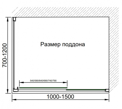 Душевой уголок 90х120 RV-046B черный профиль Veconi фото в интернет-магазине Русалия