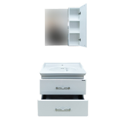 COMFORTY. Тумба-умывальник "Неаполь-80" белый глянец с раковиной 50180 фото в интернет-магазине Русалия