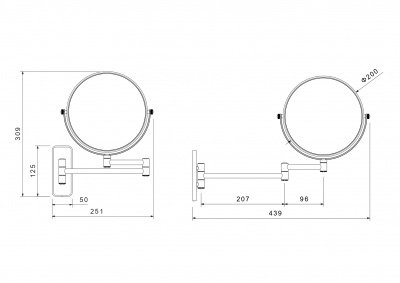 Зеркало косметическое настенное 3х AQUATEK AQ4910CR фото в интернет-магазине Русалия