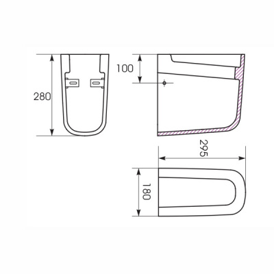 Полупьедестал Facile FA-50/55/60 Cersanit фото в интернет-магазине Русалия
