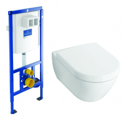 Комплект подвесного унитаза 3 в 1 SUBWAY 2.0 PLUS Villeroy&Boch фото в интернет-магазине Русалия