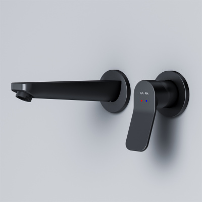 F85A72622 X-Joy, смеситель д/умывальника, монтируемый в стену, чёрный, шт. фото в интернет-магазине Русалия