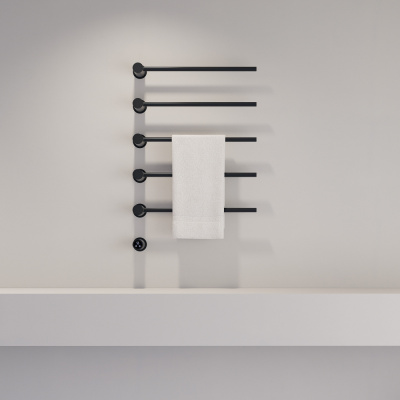 Полотенцесушитель электрический ABBER Charme AH4005MB черный матовый фото в интернет-магазине Русалия