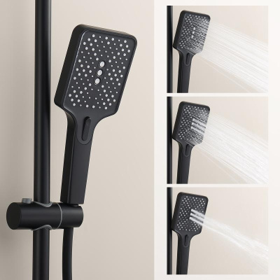 Душевая система Splenka S224.24.06, черный фото в интернет-магазине Русалия