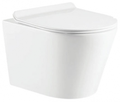 Унитаз подвесной безободковый AZ-2001 Vento с сиденьем микролифт Azario фото в интернет-магазине Русалия