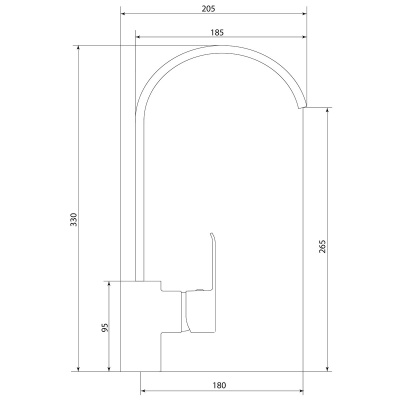 Смеситель Славен для кухни Город К (СЛ-ОД-К29) фото в интернет-магазине Русалия