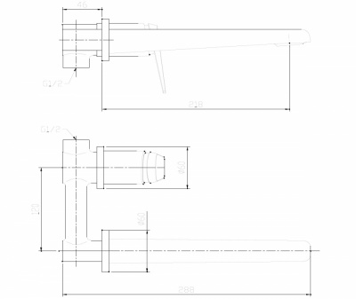Смеситель ABBER Zeitlos AF8912W для раковины скрытого монтажа, белый фото в интернет-магазине Русалия