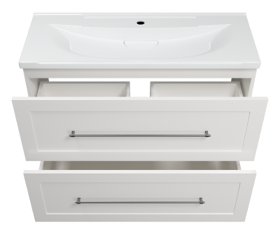 Тумба Марта 100 (белая) с раковиной Misty EVVA 100 Misty фото в интернет-магазине Русалия