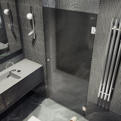 Душевая дверь на петлях 1950*905 Стекло 8 мм Графит матовый, фурнитура - хром MGD-528-4 MaybahGlass фото в интернет-магазине Русалия