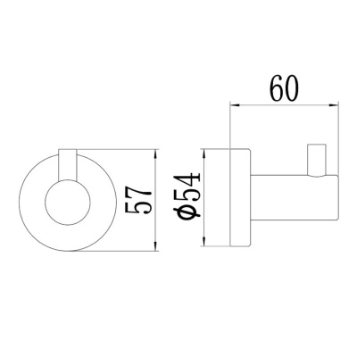 Крючок для ванной комнаты Savol S-005653, сатин фото в интернет-магазине Русалия