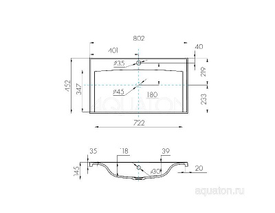 Раковина AQUATON Айрис 80 белая 1A722931AG010 фото в интернет-магазине Русалия