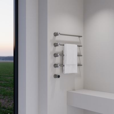 Полотенцесушитель электрический ABBER Charme AH4004BST сталь брашированная фото в интернет-магазине Русалия