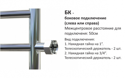 Полотенцесушитель водяной Браво БК 1 50*60*50 (ЛЦ4бк) Тругор фото в интернет-магазине Русалия