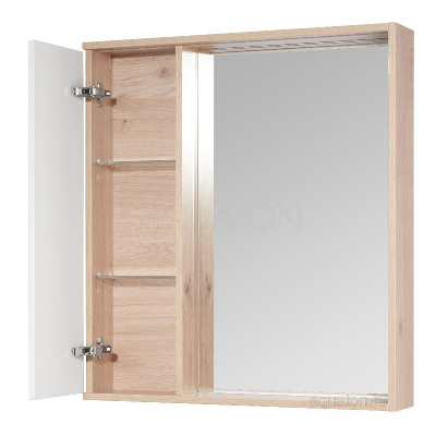 Зеркальный шкаф AQUATON Бостон 75 дуб эврика 1A240302BN010 фото в интернет-магазине Русалия