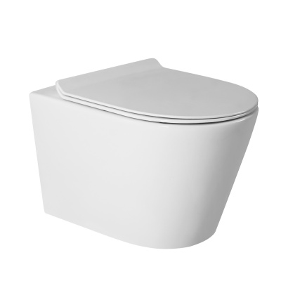 BOND F03-10 Унитаз подвесной безободковый с сиденьем с микролифтом фото в интернет-магазине Русалия