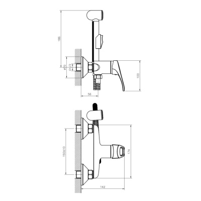 Смеситель для биде DECOROOM DR21 (DR21058) фото в интернет-магазине Русалия