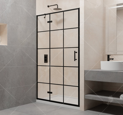 Распашная дверь для душа 120 PA-07B L черная серия RGW фото в интернет-магазине Русалия