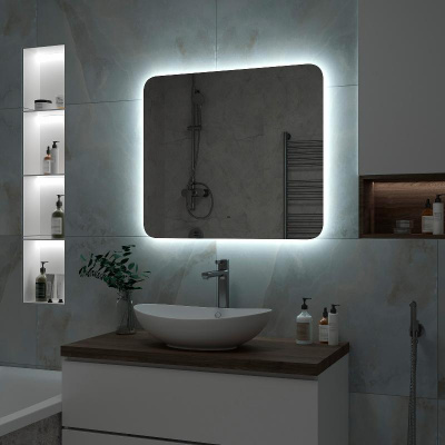 Зеркало Адхил 800x700 АДХ-02-80/70-14 Misty фото в интернет-магазине Русалия